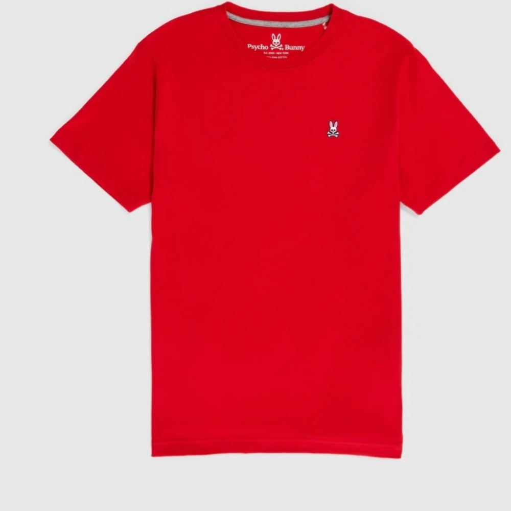 Psycho Bunny Embroidered Logo Red T-Shirt small nwt